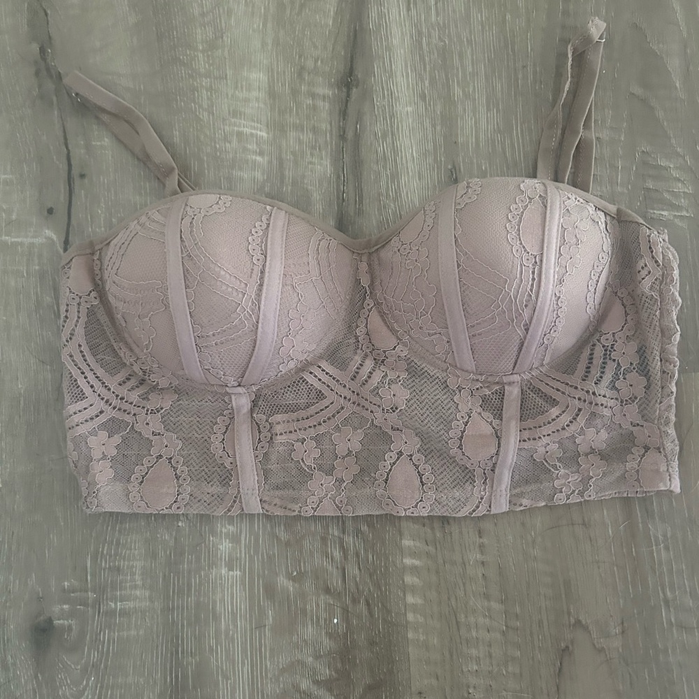 Mauve cupped bralette